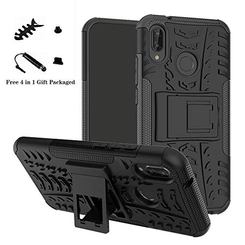 Liushan Huawei P20 Lite Custodia, Protettiva Shockproof Rigida Dual Layer Resistente Agli Urti Con Cavalletto Caso Per Huawei P20 Lite Smartphone (Con