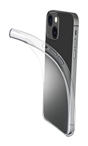 Cellularline - Fine - Iphone 15 Plus - Cover In Gomma Morbida Ultra Sottile E Trasparente - Design Ultra-Sottile - Bordi, Tasti E Connettori Protetti