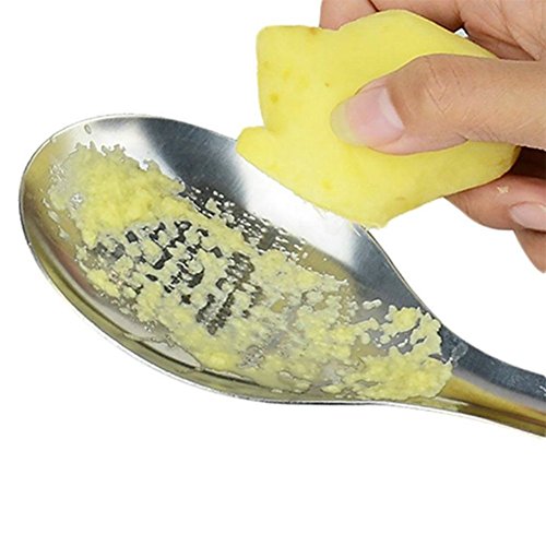 Xrten Cucchiaio Forma Grattugia, Ginger Aglio Macinare Cucchiaio In Acciaio Inox Ginger Grattugia Cucchiaio