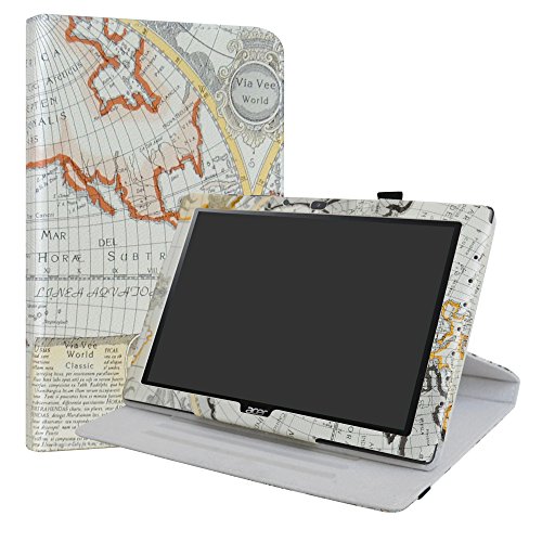 Acer Iconia One 10 B3-A40 Rotante Custodia,Liushan 360 Gradi Di Rotazione Custodia In Pelle Pu Con Supporto Caso Per 10.1" Acer Iconia One 10 B3-A40 T