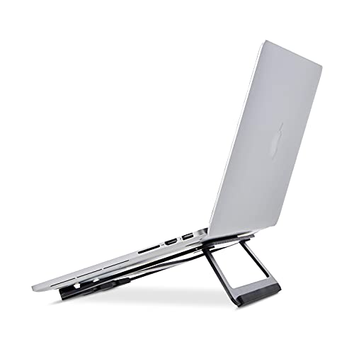 Amazon Basics - Supporto Richiudibile In Alluminio Per Pc Portatili Con Display Fino A 33 Cm (13"), Nero