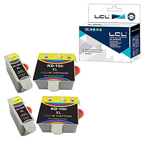 Lcl Cartucce D'Inchiostro Compatibile 10 10B 10C Xl (2Nero 2Colorato) Sostituzione Per Kodak Easyshare 5000 5100 5200 5300 5500 Esp 3 Esp 5000 Esp 520