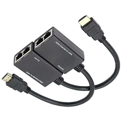 Shanfeilu Hdmi Extender A Rj45 Su Cat 5E/6 Network Lan Ethernet Cable Adapter Ripetitore Di Segnale 29,9 M 1080P Hdmi Maschio A Rj45 Adattatore 30M Mi