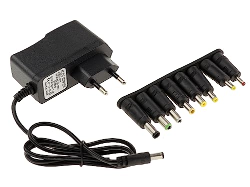 Kalea-Informatique Alimentatore Esterno Da 220V A 9V Dc 1,5A Fornito Con 8 Terminali Adattabili. Sostituisce Un Alimentatore Da 9V 0,25A 0,5A 0,75A 1A