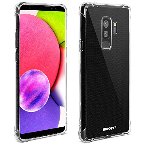 Moozy Cover Silicone Trasparente Per Samsung S9 Plus - Custodia Antiurto, Crystal Clear Case, Tpu Morbido