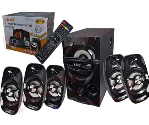 Kit Casse Acustiche A3309 Sistema Di Altoparlanti Dolby Surround 5.1 Con Usb Home Cinema Telecomando Hd Per Televisore Salotto O Pc Computer