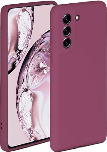 Oneflow - Cover Morbida In Silicone, Compatibile Con Samsung Galaxy S21 Fe 5G, Con Bordo Rialzato Per La Dello Schermo, A Doppio Strato, Colore: Prugn