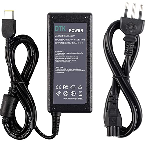 Dtk® Caricabatteria Notebook Adattatore Pc Portatile Alimentatore Spina Italiana Per Lenovo Output: 20V 3.25A 65W Caricatori Alimentatori Caricabatter