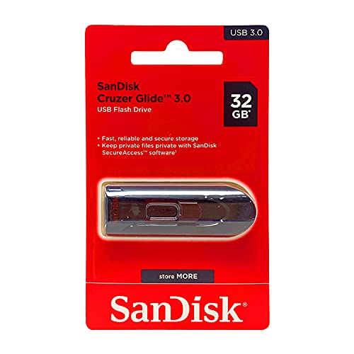 Sandisk Cruzer Glide 32 Gb Usb Flash Drive Usb 2.0 , Black & Red