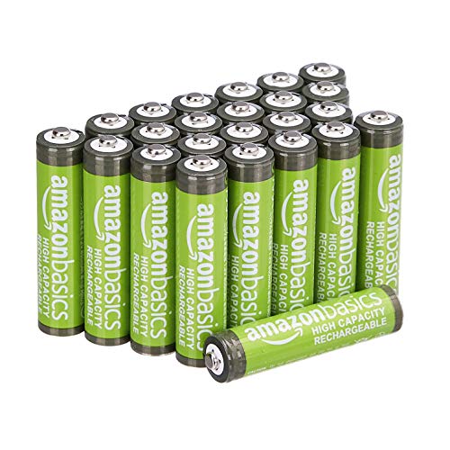 Amazon Basics - Batterie Aaa Ricaricabili, Ad Alta Capacità, 850 Mah, Nimh, Pre-Caricate, Confezione Da 24