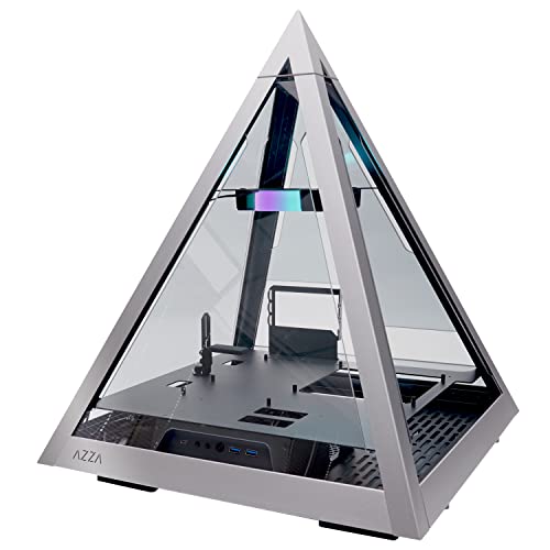 Caja Pc Azza Pyramid 804L Gris/Transparente