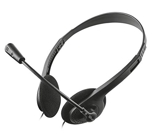 Trust Cuffie Con Microfono Per Pc, Senza Controllo Volume, Nero