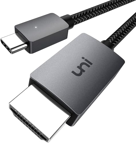 Uni Cavo Adattatore Da Usb C A Hdmi 4K, [Alta Velocità] Compatibile Con Thunderbolt 3/4, Iphone 15 Pro/Pro Max, Macbook Pro/Air, Ipad Pro/Air, Imac, G