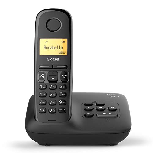 Gigaset A270A Telefono Cordless, Con Segreteria Telefonica, Nero [Versione Italiana]