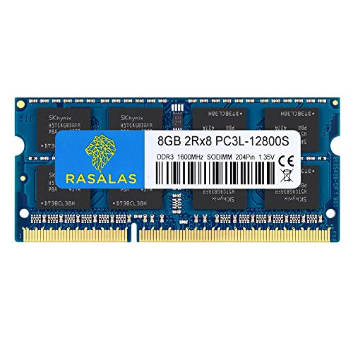 Rasalas 8Gb Pc3L-12800S Ddr3L 1600 Mhz Ddr3 Sodimm Ram Cl11 Portatile Hynix Ic 2Rx8 Pc3 12800 Memoria 1.35V /1.5V 204-Pin Dual Rank Per Laptop Noteboo