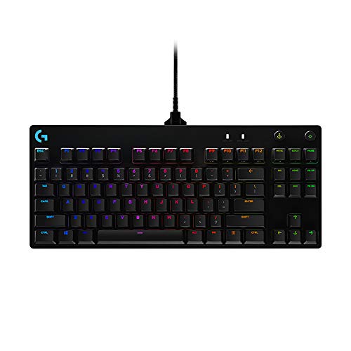 Logitech G Pro Tkl Tastiera Gaming Meccanica, Gx Blue Clicky Switch, Lightsync Rgb, Design Portatile Tenkeyless, Pensato Per Esport Gaming, Micro Cavo