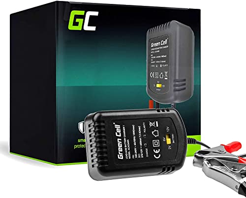 Green Cell® Caricabatterie Intelligente 2V/6V/12V 0.6A (Sla, Agm, Gel, Mf) Caricabatteria Completamente Automatico Batteria Per Auto Moto Tosaerba Bar
