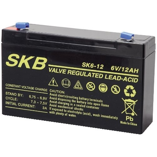 Gbc, Batteria Piombo Skb 6V/12Ah Faston 4,8