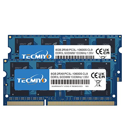 Tecmiyo 16Gb Kit (2X8Gb) Compatibile Con Apple Ddr3 1333Mhz Pc3-10600 Sodimm Memory Upgrade (16Gb Kit (2X8Gb))
