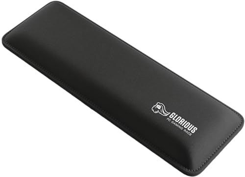 Glorious Gaming Padded Keyboard Wrist Rest (Compatta, Spessore 25 Mm) - Bordi Cuciti Anti Logoramento, Superficie Liscia, Base Gomma Antiscivolo, Comp