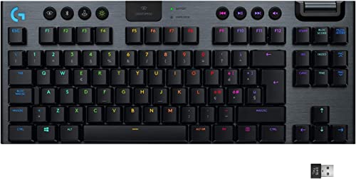 Logitech G915 Lightspeed Tkl Tastiera Gaming Wireless Meccanica Tenkeyless, Profilo Ribassato, Gl-Tactile Switches, Lightsync Rgb, +40 Ore Durata Batt