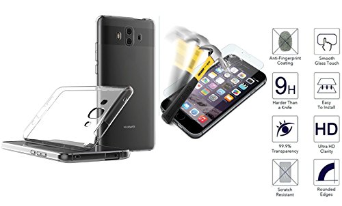 Compatibile Con Huawei Mate 10 Pro (Bla-L29 Bla-L09) Custodia Cover Case Gel Silm Soft Protezione Flessibile Silicone Tpu Morbida + Pellicola Vetro Te
