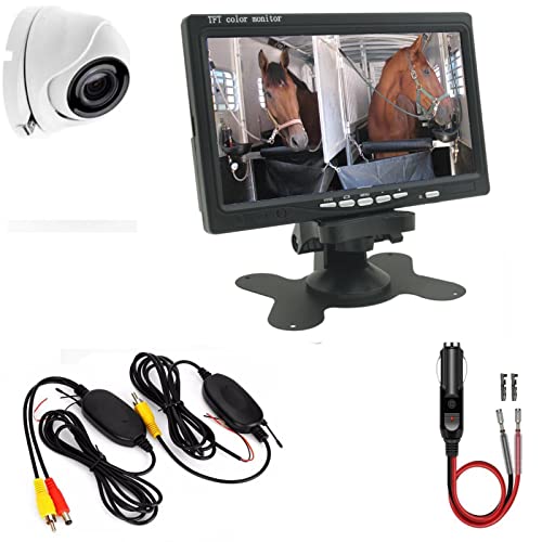 Trailer Cam Kit Sorveglianza Trasporto Cavalli Telecamera Wireless Monitor 7 Preassemblato Con Adattatore Accendisigari Incluso. Nuovo Kit 2022