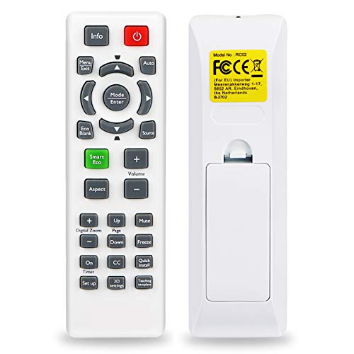 Aimdio Telecomando Proiettore Per Benq W1070 W1080St Th680 Th681 Th682St Mh630 Mh680 Mh530 Th530 Ms527 Mw529 Ms524 Mw526E Tw526 Th535 Ms517H Mw526 Tw5