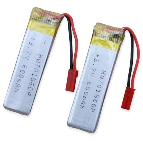 Yunique Green-Clean-Power - Batteria Lipo Ricaricabile 3.7V 600Mah Per Rc Droni | Compatibile Con Udi U817, Wltoys V959, Syma X5C, Jjrc | 2 Pezzi | 65