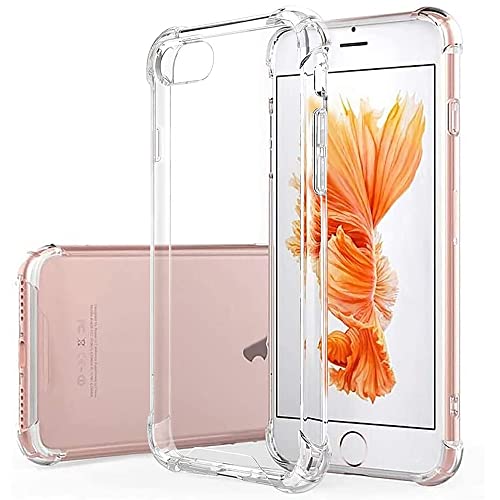Hually Cover Iphone 7 Plus/Iphone 8 Plus, Custodia Antiurto Paraurti Silicone Trasparente Cover Tpu Per Iphone 7 Plus E Iphone 8 Plus 5.5" - Trasparen