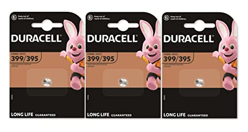 3X Duracell 399/395 Sr927 Con Ossido D'Argento (3 Blister Da 1 Batteria) 3 Pile