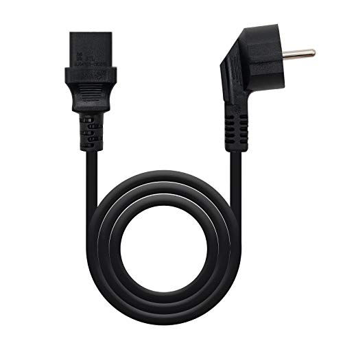 Nanocable 10.22.0102 - Cavo Di Alimentazione Per La Cpu, Cee7/M-C13/H, 100% Rame Awg18, Nero, 1.5 Mts