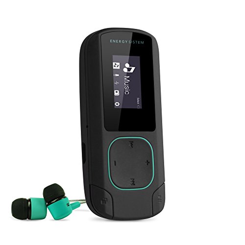 Energy Sistem 426508 - Mp3 Clip Bluetooth, Lettore Mp3 Con Schermo, Bluetooth, 8 Gb, Clip Di Fissaggio, Radio Fm E Lettore Di Schede Microsd, Verde Mi