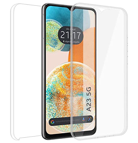 Tumundosmartphone Cover Doppio Trasparente Pc+Tpu Full Body 360 Per Samsung Galaxy A23 5G