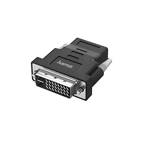 Hama 00200338 Dvi/Hdmi Adattatore [1 Maschio Inglese - 1 Dvi-D Maschio] Nero
