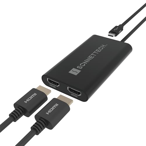 Sonnet - Adattatore Displaylink Usb-C Doppio Hdmi 4K 60Hz Per Mac Thunderbolt M1/M2/M3