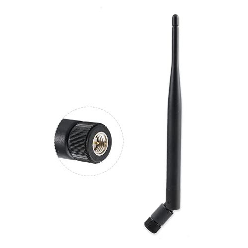 Vecys Antenna Wi-Fi Antenna Sma 2.4 Ghz 5 Dbi Adattatore Per Spina Sma Antenna Omnidirezionale Nera Nera Compatibile Con Scheda Wlan 802.11N / B/G Sch
