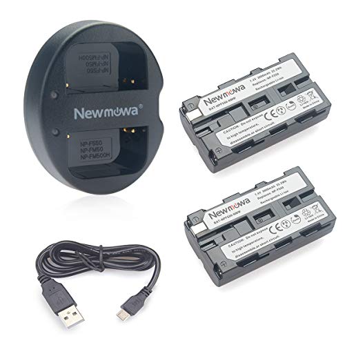Newmowa Np-F550 Batteria (Confezione Da 2) E Doppio Caricatore Usb Per Sony Np-F550 E Sony Ccd-Sc55 Tr516 Tr716 Tr818 Tr910 Tr917