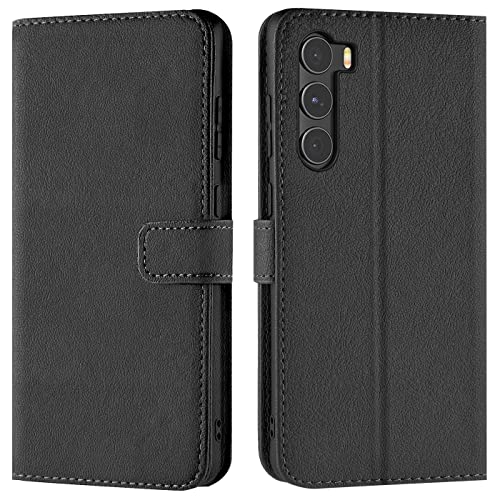 Verco Custodia Per Motorola Moto G200 5G, Case Per Motorola G200 5G Cover Pu Pelle Portafoglio Protettiva, Nero