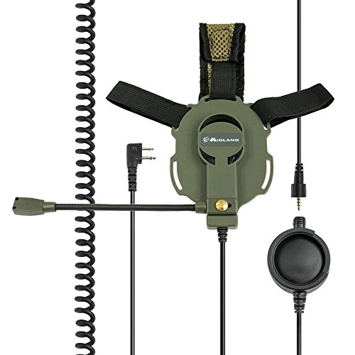 Midland Bow-M Evo K Cuffia Militare Con Microfono A Braccetto Smontabile, Nero