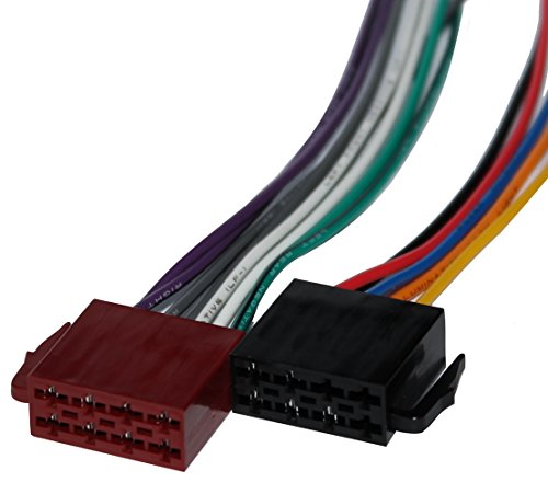 Aerzetix,Connettore A Spina Iso 8 Pin + 5 Pin Per Autoradio, Precablato, Per Alimentazione Universale + Altoparlanti