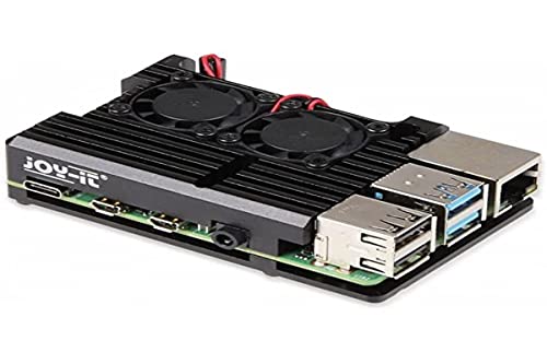 Joy-It 2140232 Rb-Alucasep4+07Fan Armor Case Block Active Sbc Gehaeuse Adatto Per Kit Di Sviluppo: Raspberry Pi Incl. Atti