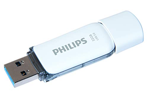 Philips Fm32Fd75B Usb 3.0 Flash Drive Super Speed 32 Gb, Lettura Fino A 100 Mb/S, Bianco (Snow)