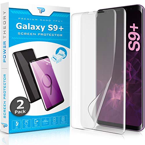 Power Theory Screen Protector Film For Samsung Galaxy S9 Plus [2-Pack] - [Not Glass] Full Cover, Case Friendly, Flexible Anti-Scratch Film