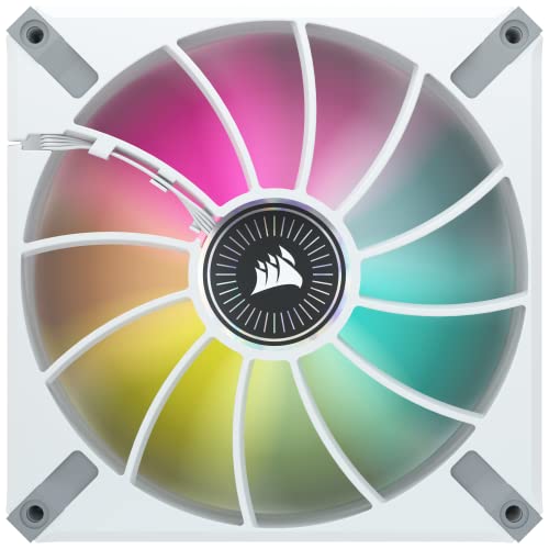 Corsair Icue Ml140 Rgb Elite, 140 Mm Ventola Pwm A Rgb (Tecnologia Corsair Airguide, Cuscinetto A Levitazione Magnetica, Velocità Da 1.600 Rpm, Bassa
