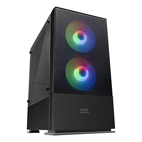 Marsgaming Mcz, Premium Compact Pc Custodia Per Pc, Microatx, Panel + Front Mesh, Nero