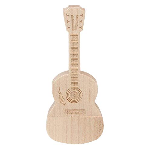 Ulticool - Chitarra In Legno 8 Gb - Guitar Wood - Chiavetta Pendrive - Memoria Archiviazione Dei Dati - Usb Flash Pen Drive Memory Stick - Marrone