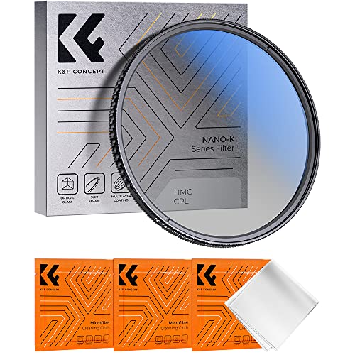 K&F Concept Nano-K Filtro Polarizzatore Circolare 58Mm Cpl In Vetro Ottico Con Nano-Rivestimento A 18 Strati Per Obiettivi 58Mm