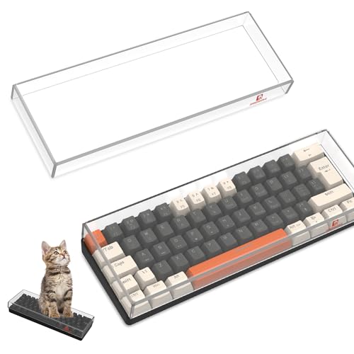 Mambasnake 60% Keyboard Dust Cover, Water Resistant Clear Acrylic Keypads Cover For 60% Compact Computer Keyboard Mechanical Gaming Wireless, 11.5 * 4