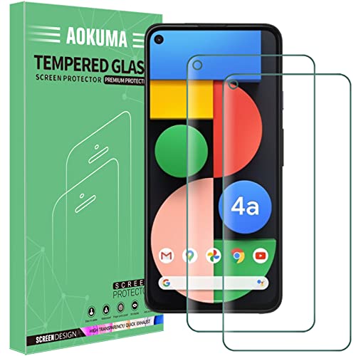 Aokuma [2 Pezzi Pellicola Vetro Temperato Per Google Pixel 4A 5G Pellicola Protezione,Durezza 9H,Antiurto Antigraffio E Anti-Impronta